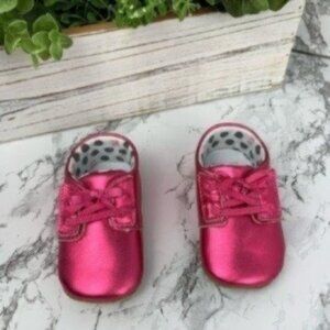 New! Rosie Pope Metallic Pink Baby Shoes
